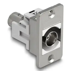 DeLOCK 90880 BNC Socket Outlet Silver White 50 Ω