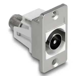 DeLOCK 90881 Socket Outlet IEC F Silver White 75 Ω