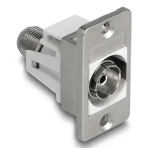 DeLOCK 90882 Socket Outlet IEC F Silver White 75 Ω