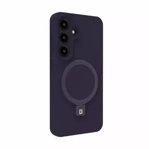 Чехол Evelatus для Samsung Galaxy S25 — силикон soft-touch, фиолетовый, с магнитной подставкой