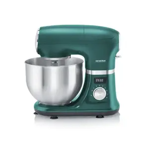Food processor SAVIO Severin KM 3896 — 5.5 L stainless steel bowl, aluminium housing, green