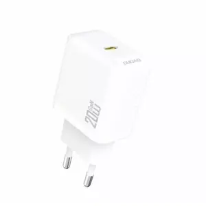 Charger Dudao A26 20W GaN USB-C, white, compact fast charger for phones and tablets