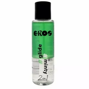 Силиконовая смазка Eros 2 в 1 Minty 100 мл — стойкая, совместима с водой