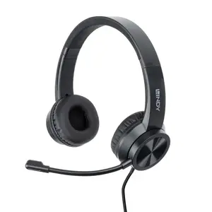 Headset Lindy USB-C Office Headset Wired 20-20000 Hz 1.95m Black