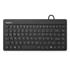 RAIDSONIC KeySonic KSK-3230IN USB Wired Mini Keyboard QWERTZ Black, 87 keys, 1.8 m cable