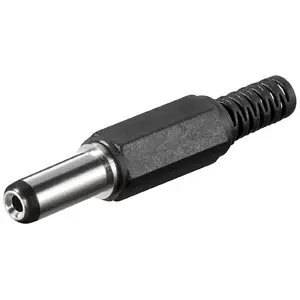 Goobay DC plug 2.1 mm ID x 5.5 mm OD black male