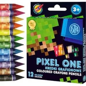 Colored graphite pencils Astra Pixel One set of 12 — model 316121007