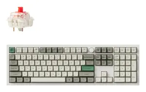 Полноразмерная механическая клавиатура Keychron Q6 Max — красные переключатели, белый корпус
