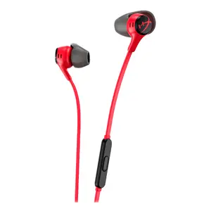 Проводная внутриканальная гарнитура HyperX Cloud Earbuds II красного цвета для игр со встроенным микрофоном