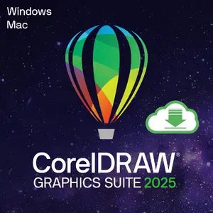 Corel CorelDRAW Graphics Suite 2025 Corporate 1 license(s) Electronic License Delivery (ELD) Czech, German, Dutch, English, Spanish, French, Italian, Polish