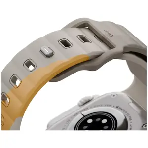 Siksniņa Uniq Stride De Rubber priekš Apple Watch 49/46/45/44 mm — bēša
