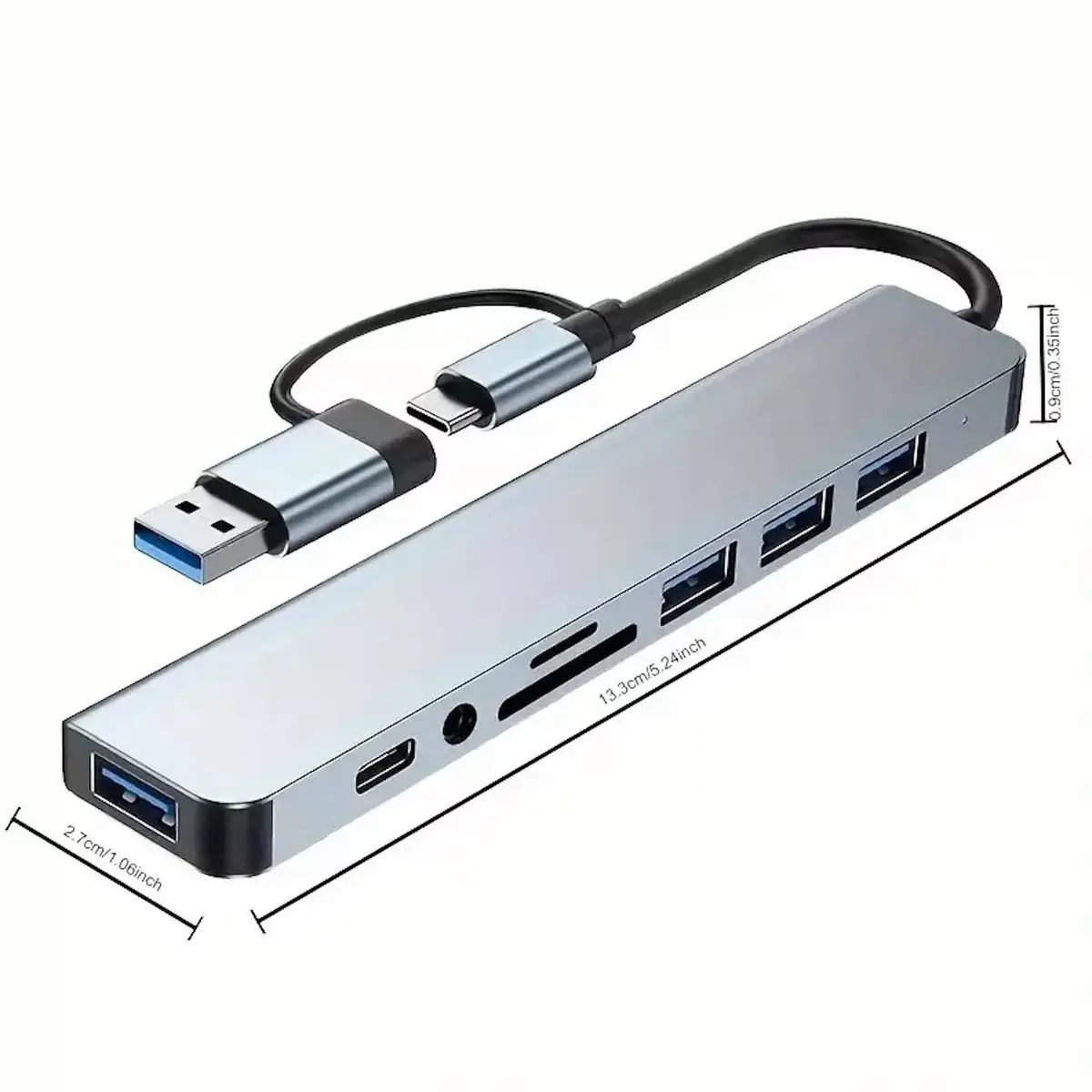 USB Type C хаб Riff VSZAPOWER 8-в-1 Photo 3