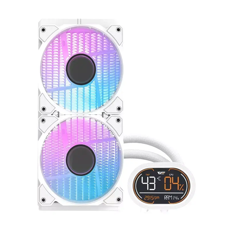 Darkflash DH240D balts 240 mm CPU ūdens dzesētājs Photo 3