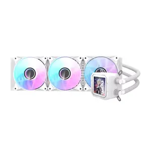 CPU water cooler Darkflash DV360S 360mm radiator, white, RGB lighting