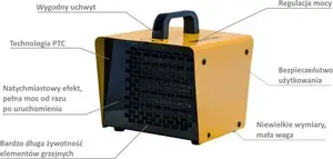 Elektriskais sildītājs Master B2PTC, 2 kW, PTC keramikas sildierīce, pārnēsājams