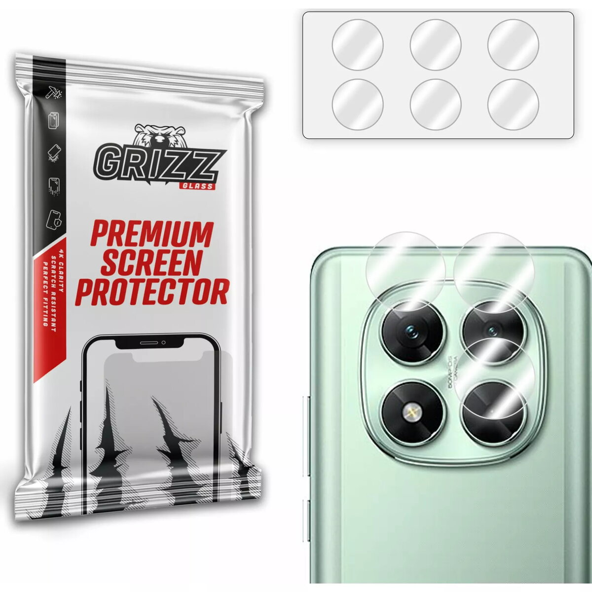Kameras aizsargstikls GrizzGlass HybridGlass priekš Xiaomi
