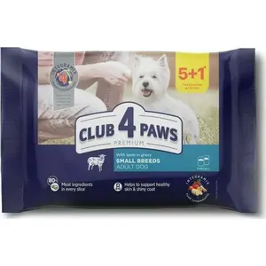 Влажный корм для собак Club 4 Paws CLUB4Ł PIES ягнёнок 5×100 г пауч