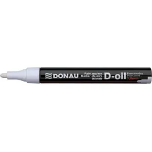 Eļļas marķieris Donau D-Oil ar apaļu galu 2,8 mm balts – Donau eļļas marķieris