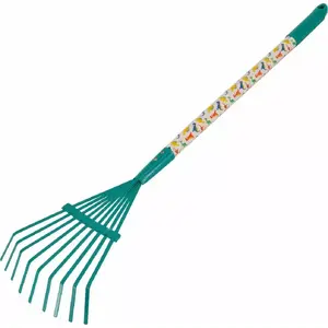 Металлические грабли и мотыга с деревянно-PVC ручкой 75 см — Greenmill GR0146B