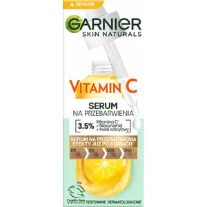 Sērumu sejai GARNIER Skin Naturals Vitamin C 30 ml — pret tumšiem plankumiem