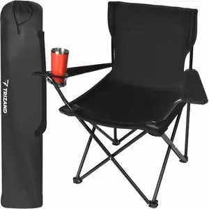 Fishing Chair Trizand KRZESŁO WĘDKARSKIE K23673 – portable folding seat, black