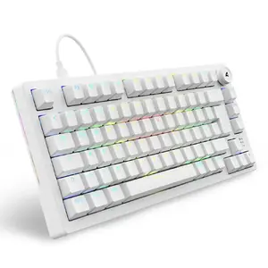 Keyboard Sharkoon SGK25 75% QWERTZ USB Wired RGB LED White