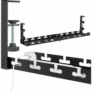 Kabeļu organizators Mozos UCM-3 Black — galda kabeļu kanāls, melns