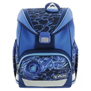 Backpack HERLITZ UltraLight Blue Shark 36 x 28 x 21 cm school bag with padded straps and main compartment