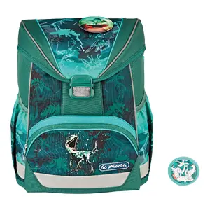 Backpack HERLITZ UltraLight Green Rex 36x28x21 cm school daypack lightweight