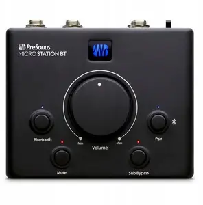 PreSonus MicroStation BT - Desktop Monitor Controller with Bluetooth, Headphone Output and Analog I/O