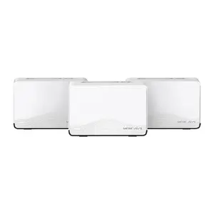 Mesh system MERCUSYS Halo H27BE (3-pack) Dual-band 2.4/5 GHz Wi‑Fi 6, 3568 Mbps total, 3x LAN ports, internal antennas, white