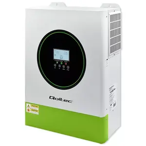 Сетевой инвертор для автономной солнечной системы QOLTEC 11000W модель 53862, чистая синусоида, с зарядным для батареи