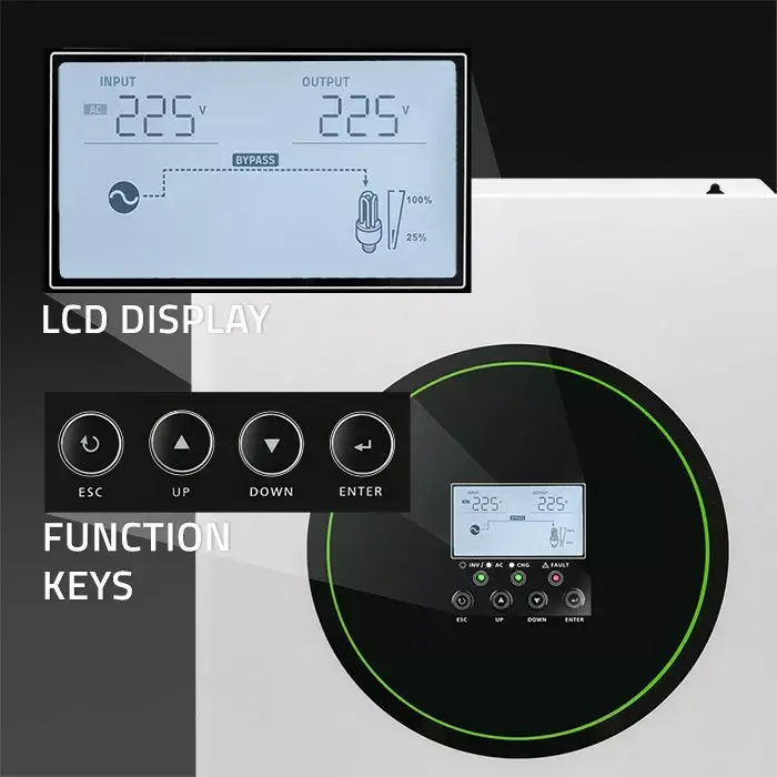 Гибридный солнечный инвертор QOLTEC 53866 Photo 3