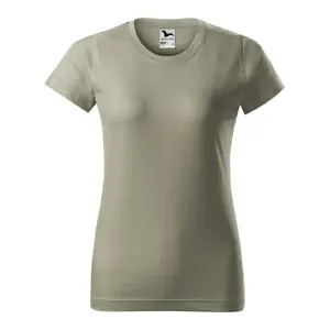 Женская футболка MALFINI Basic 134 светло‑хаки 160 г/м², круглый вырез, короткий рукав