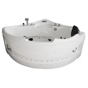 Corner massage bathtub AMUE AMUS-1085 Right 135x135 cm with hydro- and air-jet system