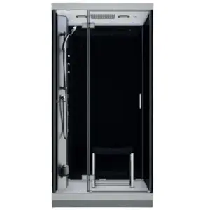 Shower cabin AMUE AMUE-H1000-23L Black 100×100×217 cm — steam shower cabin