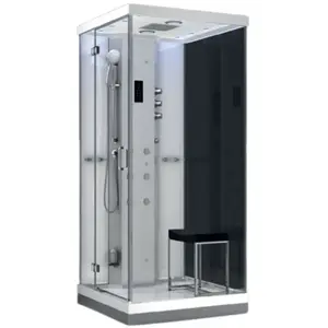 Steam shower cabin AMUE AMUE-H1000-11L White 100×100×217 cm, steam function, glass enclosure