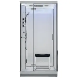 Shower cabin AMUE AMUE-H1000-13L 100×100 cm with steam function, white