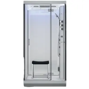 Steam shower cabin AMUE AMUE-H1000-13R White 100×100×217 cm, steam function