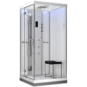 Shower cabin AMUE AMUE-H1000-12L White, steam function, 100×100×217 cm