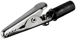 Goobay Alligator Clip with Screw, 51 mm, 50 V DC, Black