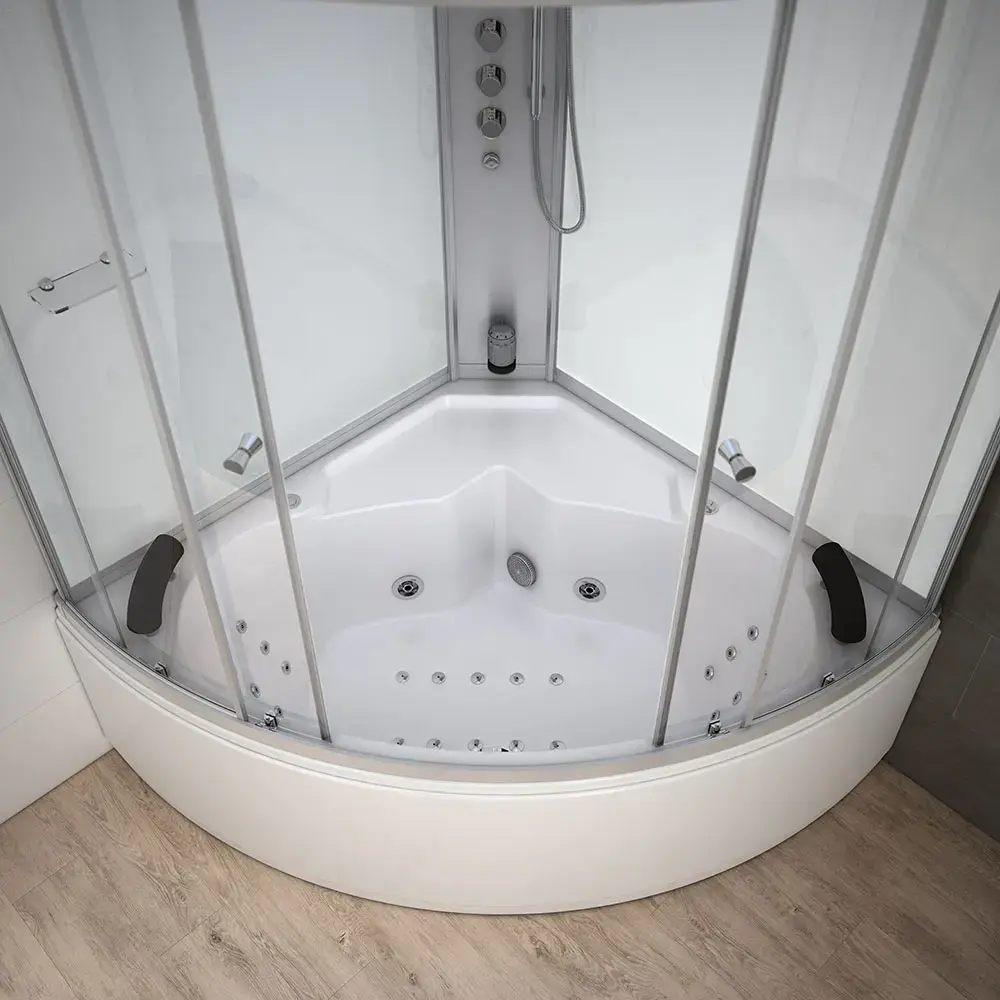 Shower cabin AMUE AMUE-AF1515 150×150 White Photo 3