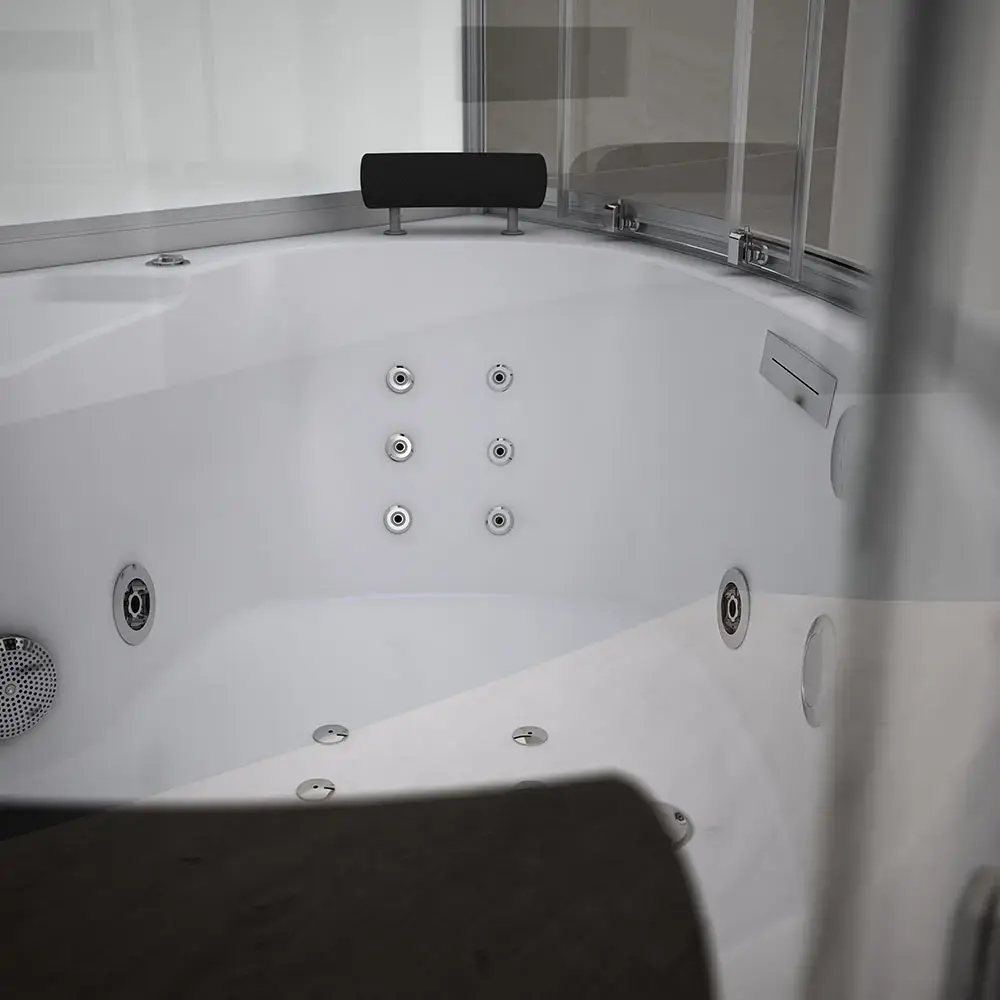 Shower cabin AMUE AMUE-AF1515 150×150 White Photo 4