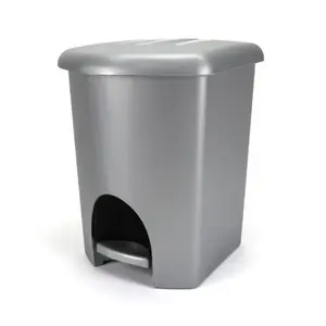 Pedal bin NHG 16L Grey — NHG 16 L capacity, pedal-operated kitchen waste bin, grey