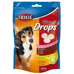 Mitrs suņu barības maisiņš Trixie DROPSY JOGURT 200 g — vienas porcijas jogurta tipa barība