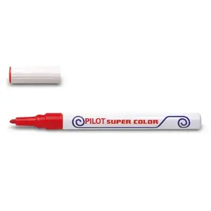 Marķieris PILOT Super Color SC-M-20PF — sarkana krāsa, filca gals, līnija līdz 1 mm