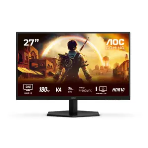 Computer monitor AOC G4 Q27G42XNE 68.6 cm 27 inch Quad HD 2560 x 1440 pixels LED Fast VA 180 Hz 0.5 ms black red