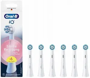 Rezerves uzgaļi Oral-B iO Sanfte Reinigung 6 gab. balti elektriskajai zobu birstei