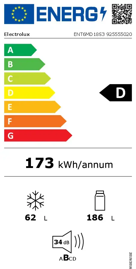 Iebūvējamais ledusskapis Electrolux ENT6MD18S3 Photo 2