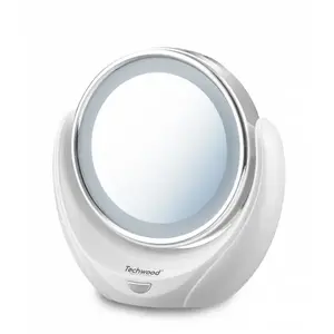 Freestanding Makeup Mirror Techwood TML-2674 Round White 1 Lamp